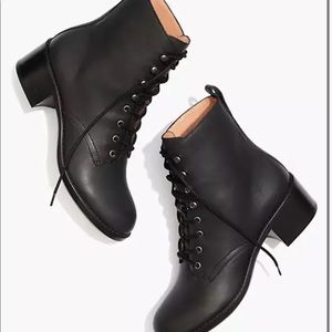 Madewell Lace-up Leather Boots